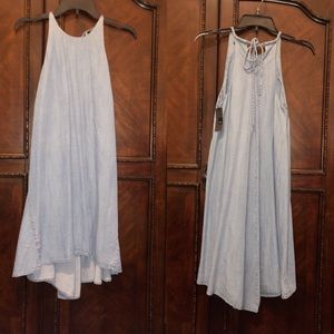 Light Denim halter high low dress 👗